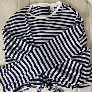 Stripped long crop top